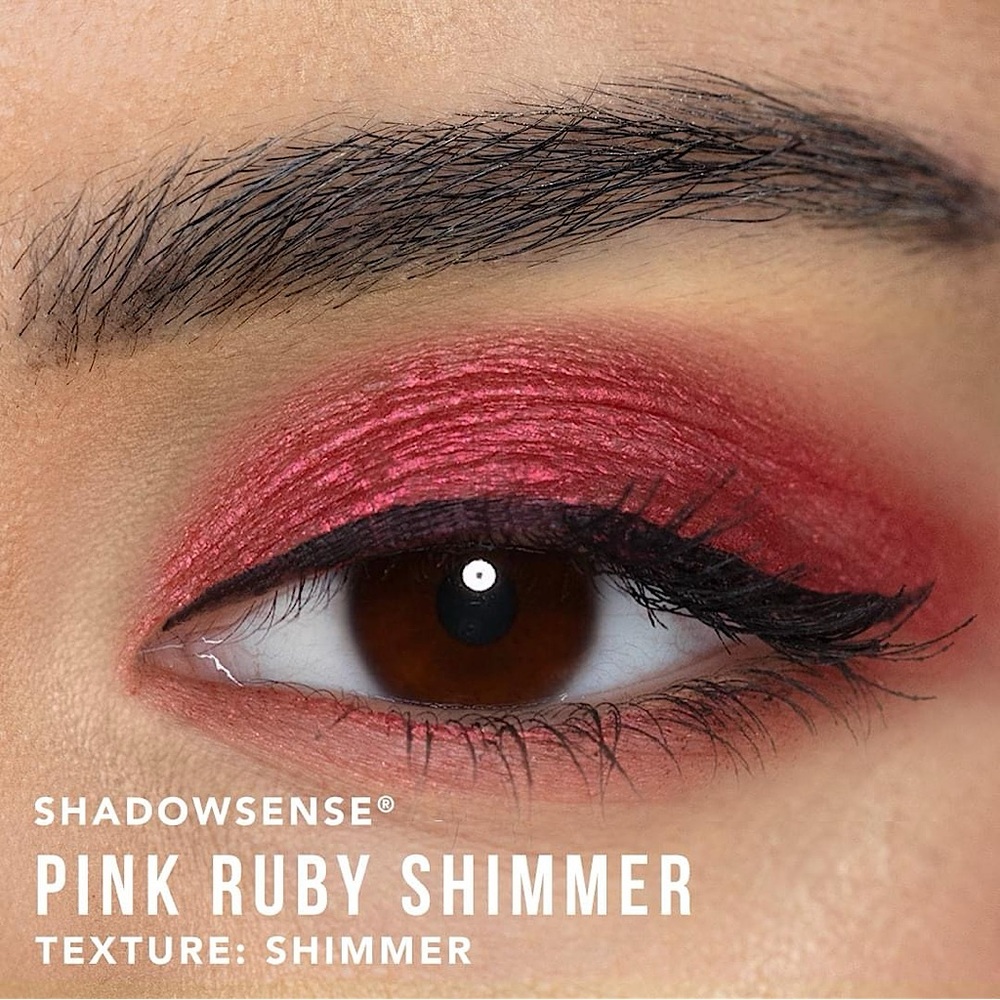 ShadowSense Pink Ruby Shimmer NEW Red Long Lasting Cream to Powder Eyeshadow